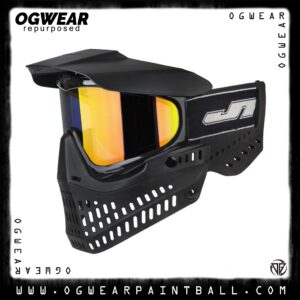 JT PROFLEX (OLD SCHOOL) PAINTBALL MASK - BLACK/BLACK LAVA